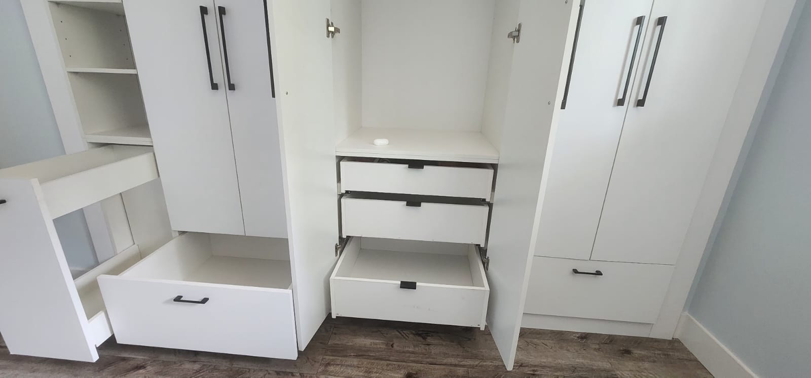 Custom closet system after renovation